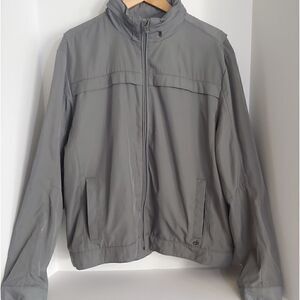 Calvin Klein Men's Gray Bomber Style Jacket with Hood Size XL
